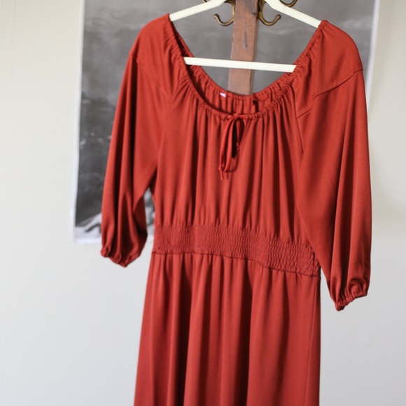 peasant midi dress